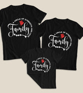 Family Strength And Love Unisex Half Sleeve T-Shirts (Pack of 3)